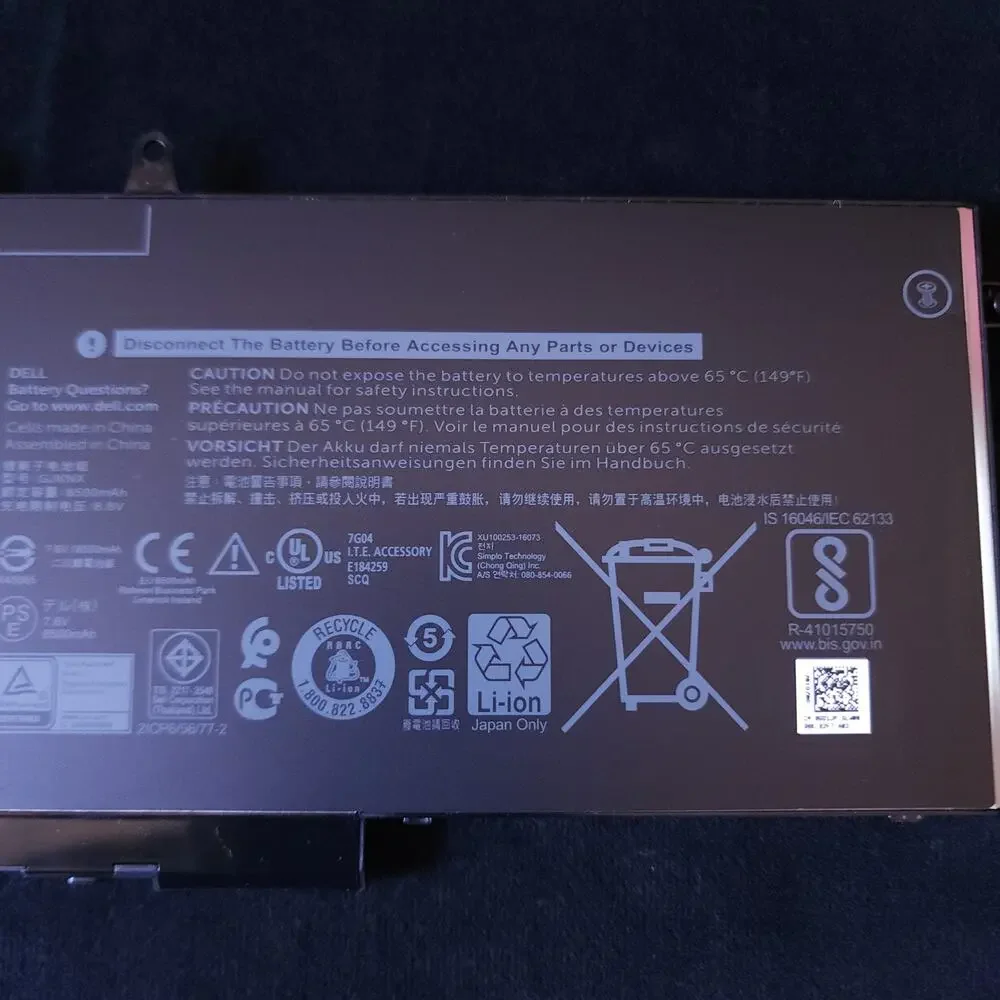 NEW Genuine OEM Dell Precision 3520 3530 68Wh Laptop Battery KCM82 GJKNX
